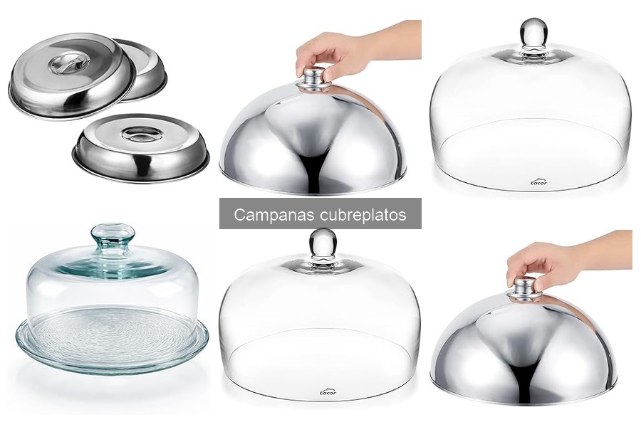 Comparativa: Campanas cubreplatos de acero inoxidable vs vidrio