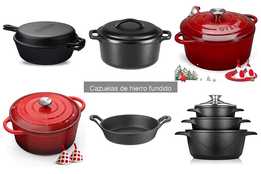 Comparativa de cazuelas de hierro fundido y otros materiales