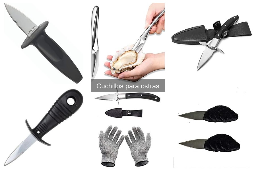 Comparativa de cuchillos para ostras y utensilios de cocina