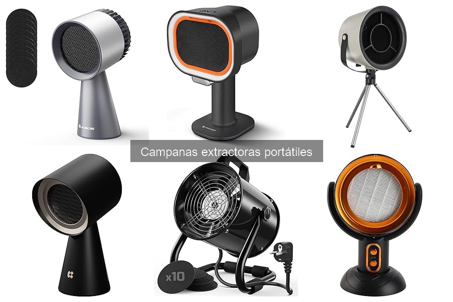 Comparativa de eficiencia energética en campanas extractoras portátiles