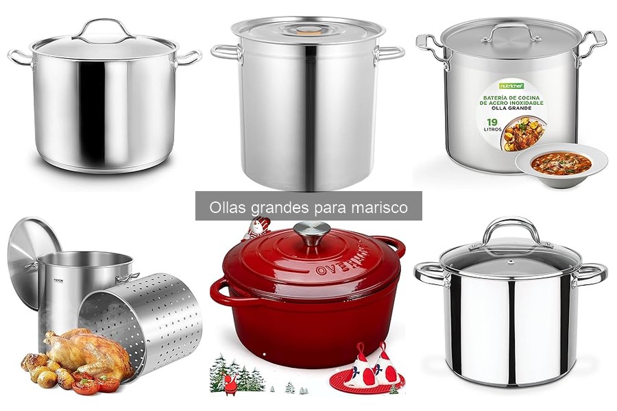 Comparativa de materiales en ollas grandes para marisco