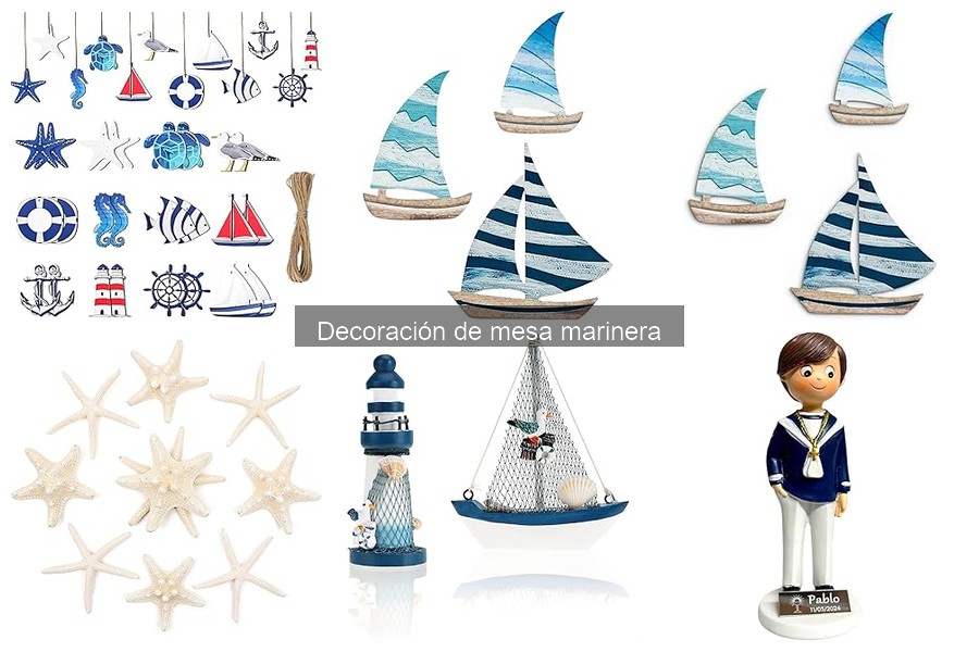 Comparativa de Utensilios y Platos de Decoración Marina