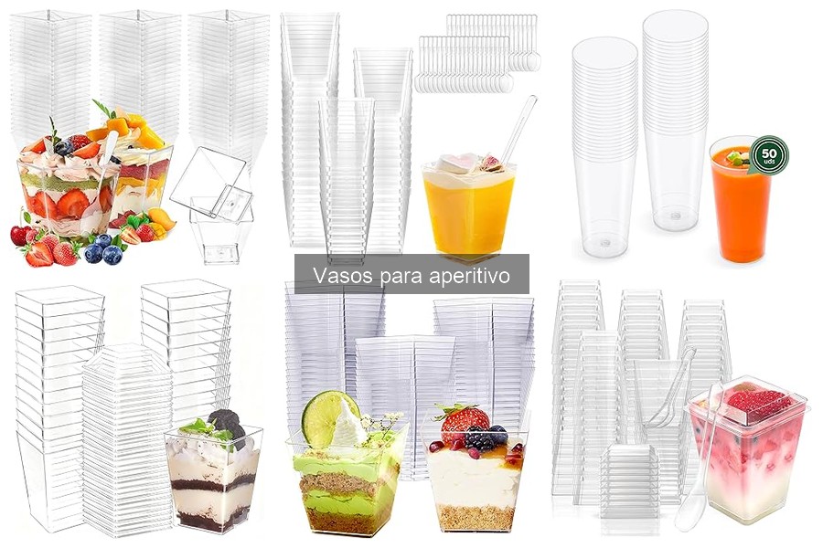 Comparativa vasos de vidrio vs. plástico para aperitivo