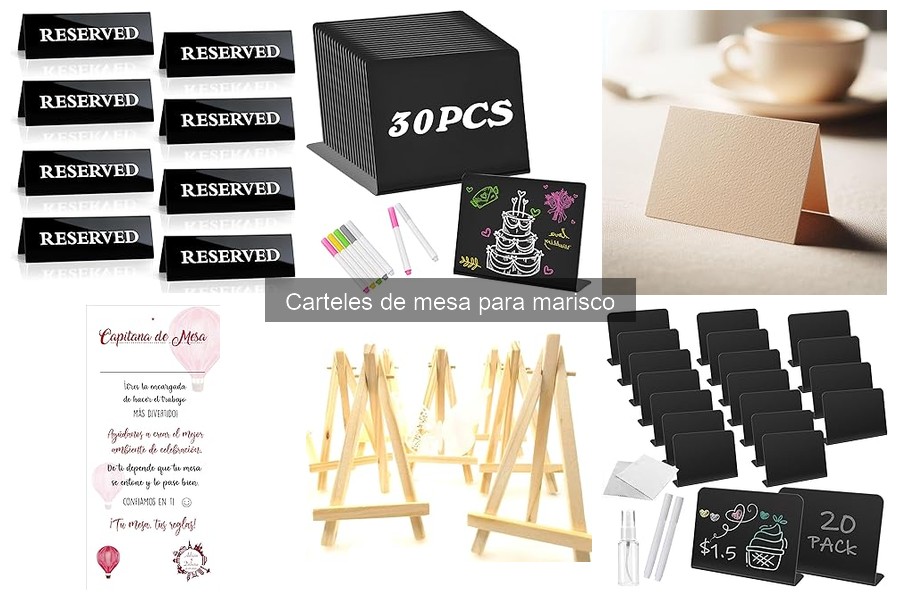 Consejos para Diseñar Carteles de Mesa para Marisco
