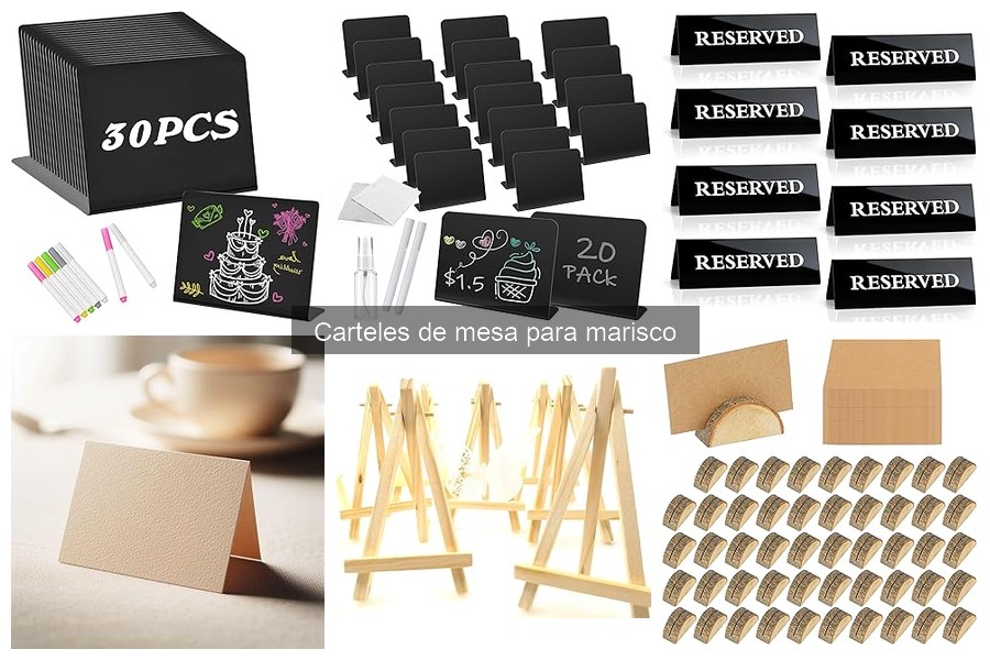 Costos de carteles de mesa para marisco: guía y precios