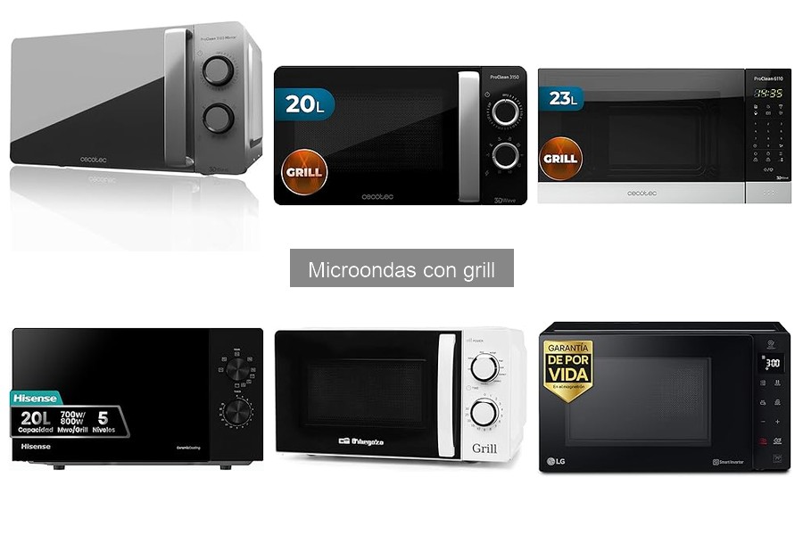 Mantenimiento y limpieza de microondas con grill