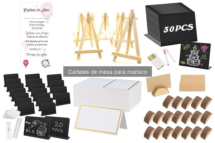 Mejores carteles de mesa para marisco en eventos