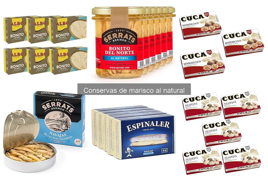 Mejores conservas de marisco al natural para aperitivos