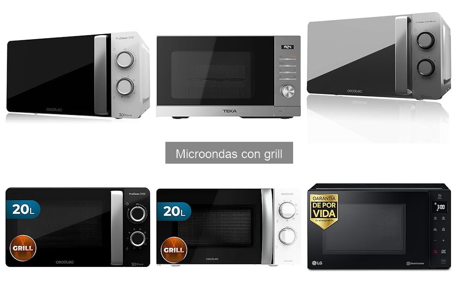 Mejores microondas con grill para cocina pequeña