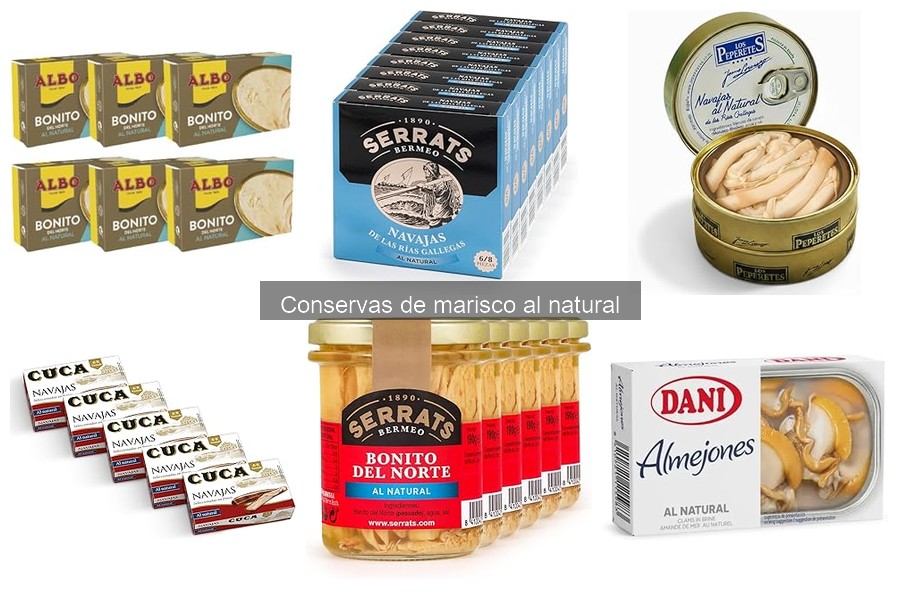 Precios de conservas de marisco al natural en tiendas
