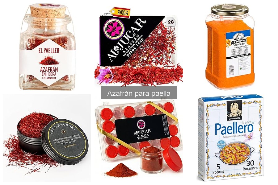 Precios del azafrán para paella en diferentes presentaciones