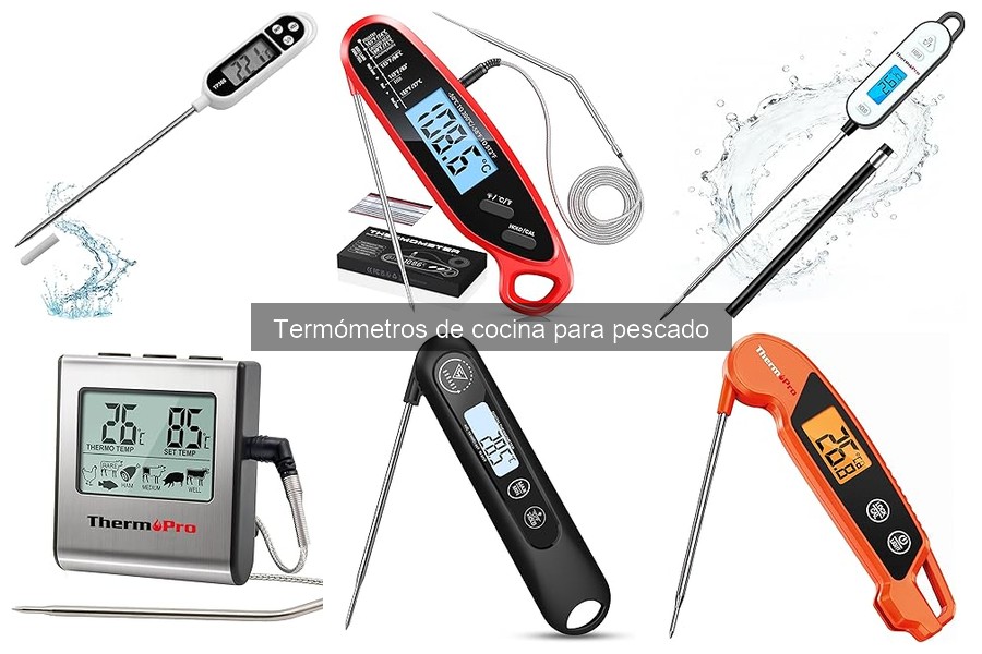 Temperaturas ideales para cocinar pescado con termómetros