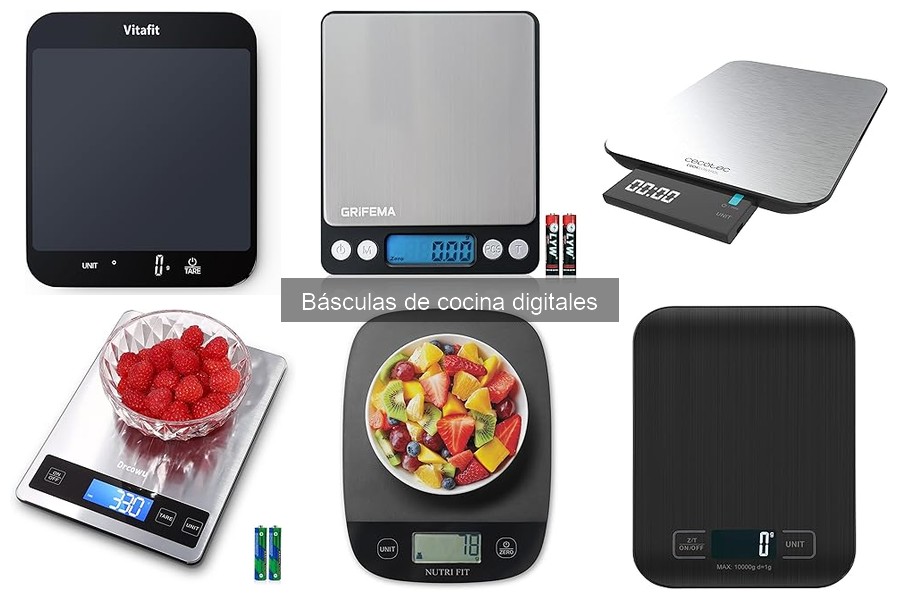 Tipos de básculas de cocina digitales: Guía completa