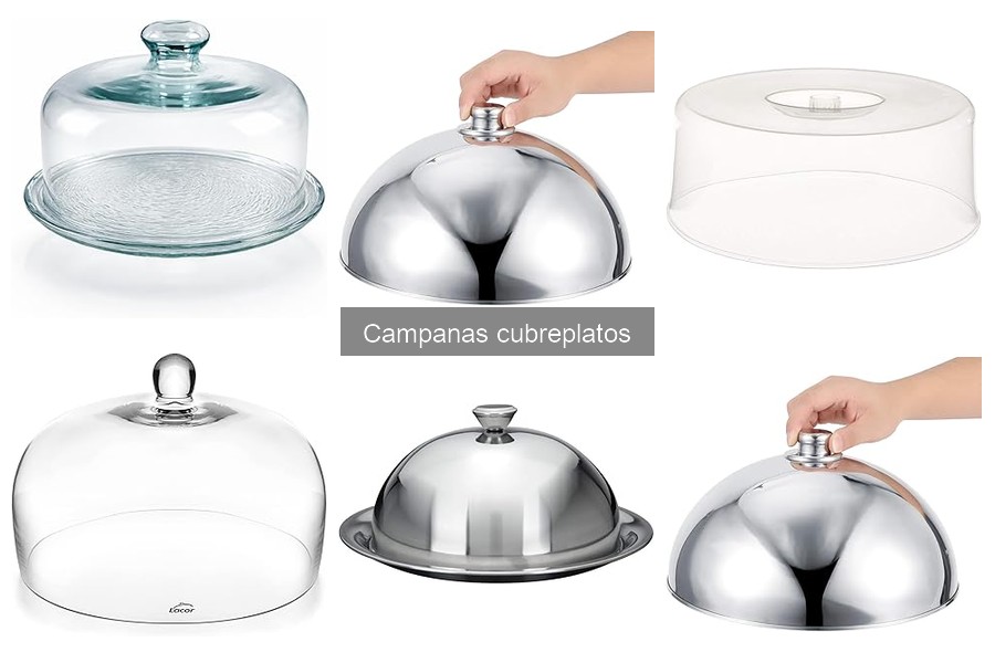 Tipos de campanas cubreplatos: Diseño y Materiales