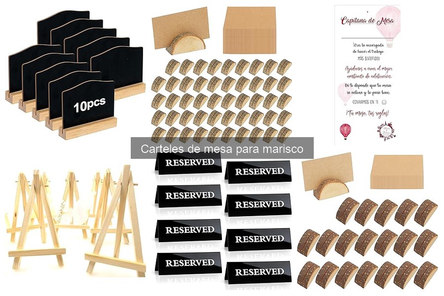 Tipos de Carteles de Mesa para Marisco: Guía de Diseño