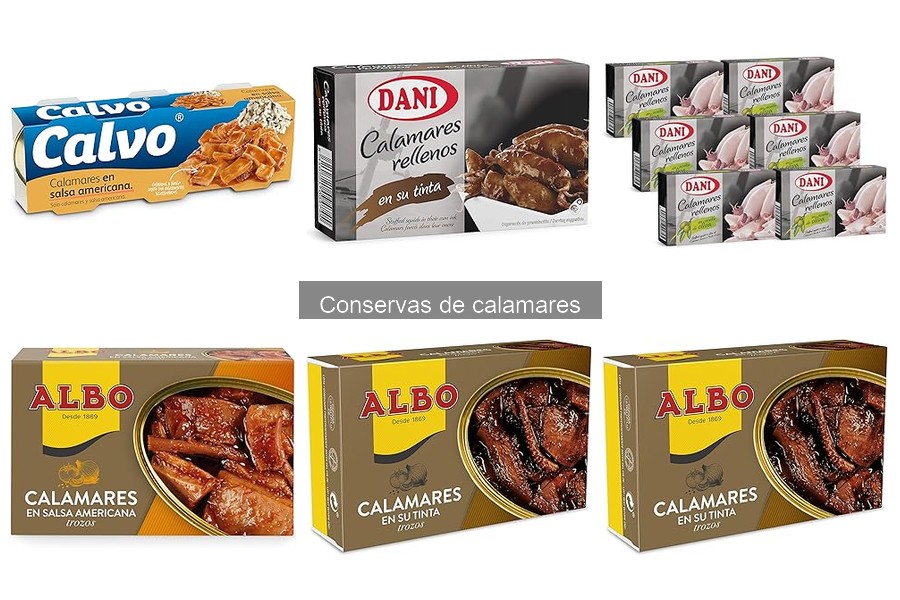 Tipos de conservas de calamares: al natural, en aceite y más