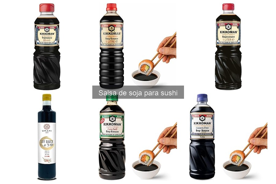 Tipos de salsa de soja para sushi y sus sabores