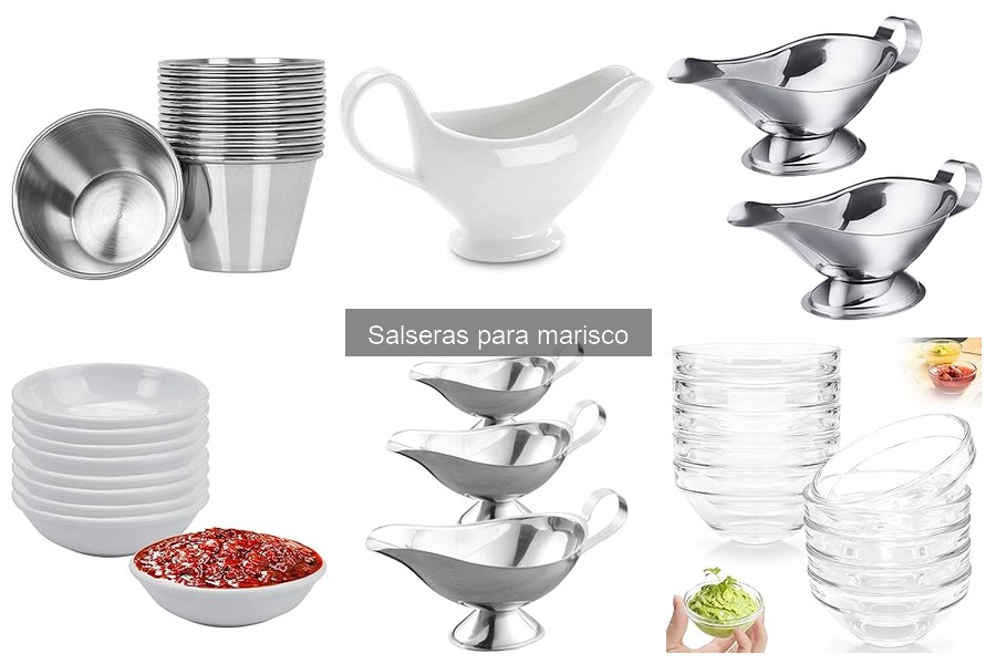 Tipos de salseras para marisco: materiales y diseños