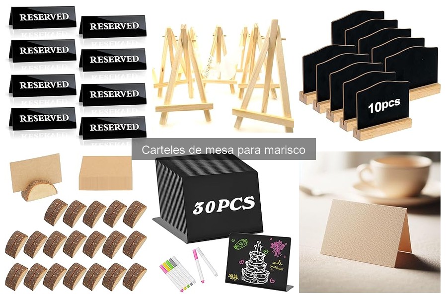 Ventajas de usar carteles de mesa para marisco en casa